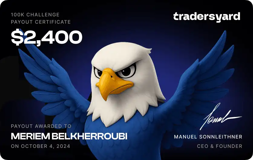 Trader payout screenshot